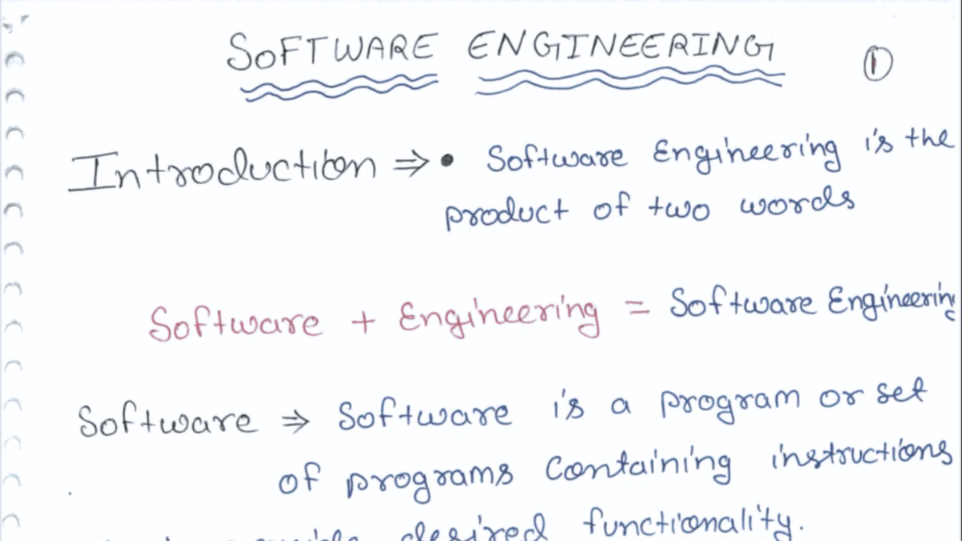 Software Engineering handwritten notes PDF for B.Tech CS students